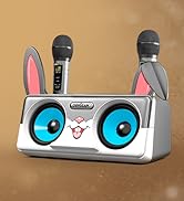 mic and speaker portable karoke machine with bluetooth and wireless microphone for adults