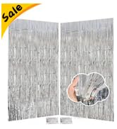 silver tinsel backdrop
