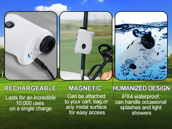 Rechargeable Range Finders with Magnet Stripe