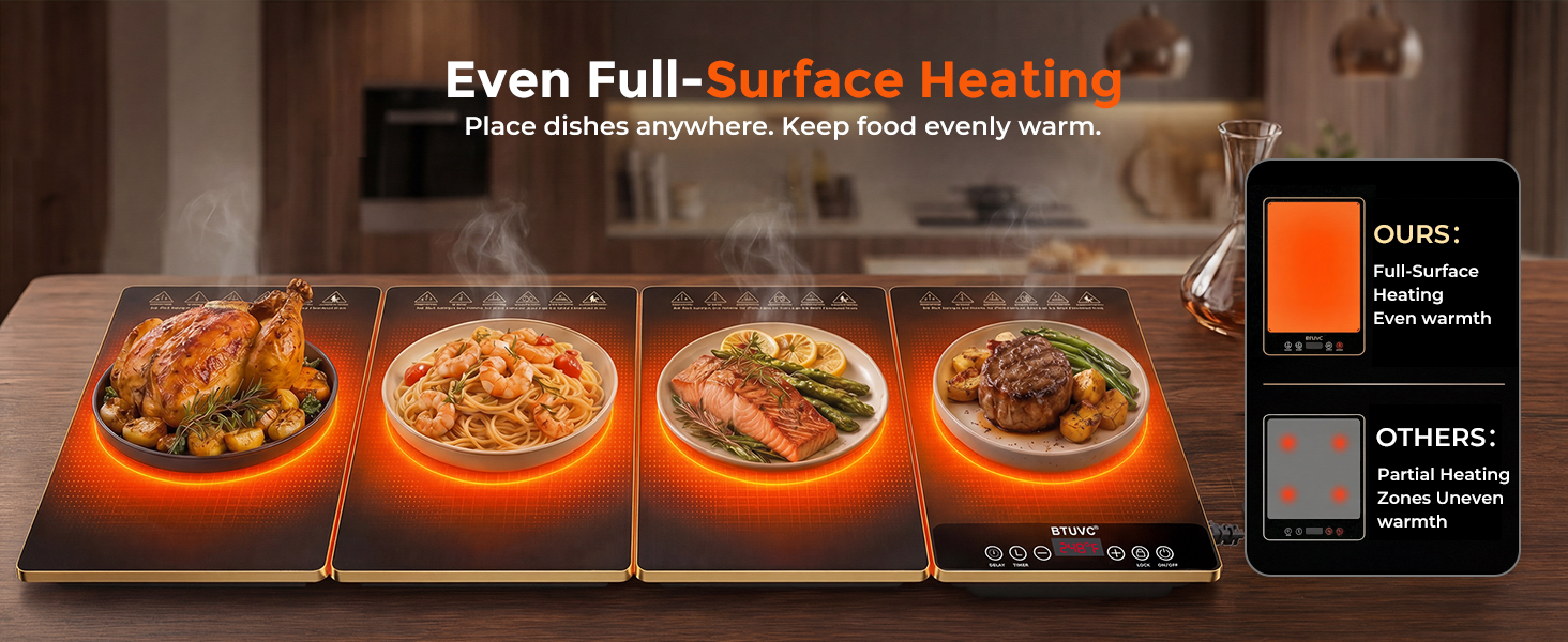 heating trays to keep food warm at party