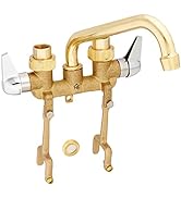 Homewerks 3310-255-RB-B Two Handle, Rough Brass Laundry Tray Faucet