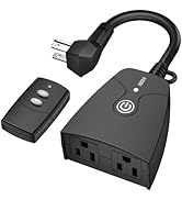 HBN Outdoor Wireless Remote Control Outlet Plug,Weatherproof Heavy Duty Power Strip,Indoor Electr...