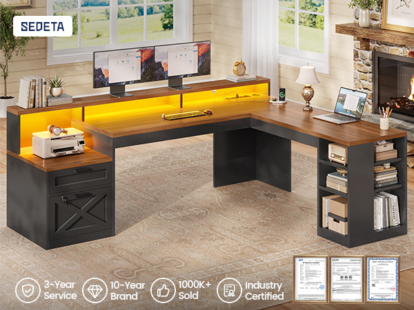 L shaped desk