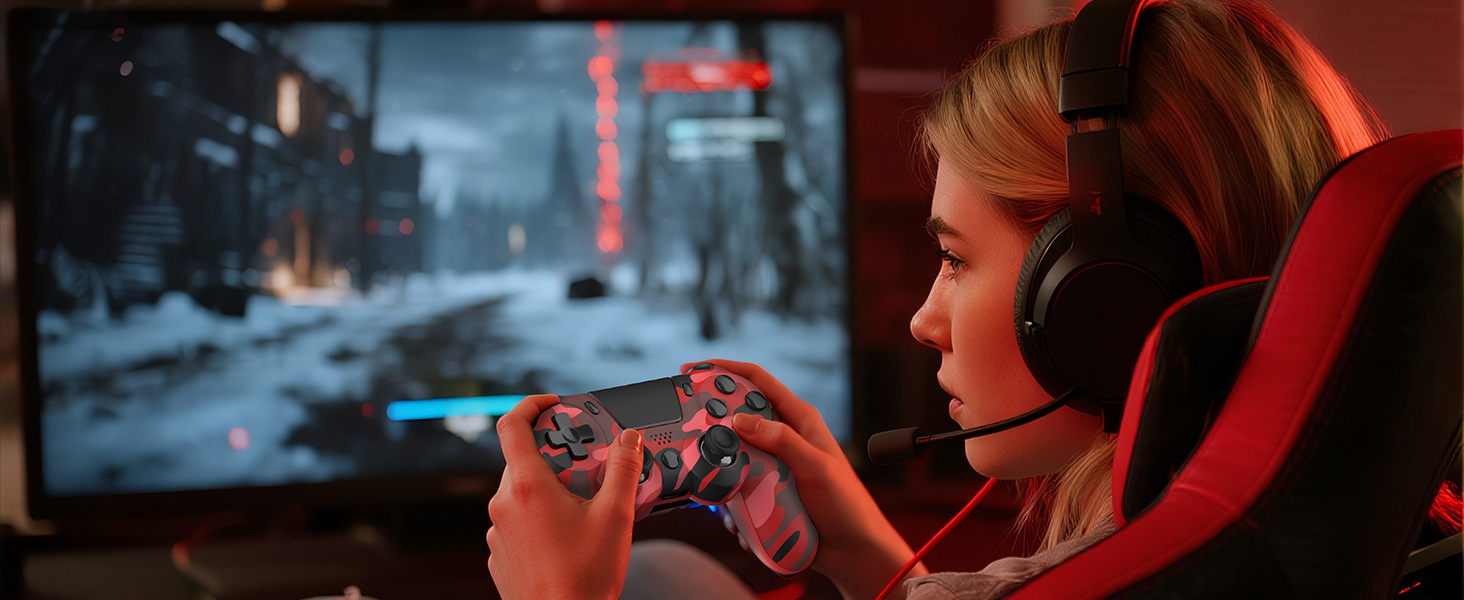 ps4 controller wireless Camouflage red