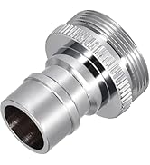Faucet Adapter for Portable Washer, Chrome Brass, 5/16-27 Male and 55/64-27 Female Connection, Fa...