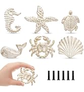 Youeon 6 Pcs Ocean Themed Cabinet Knobs, Metal Drawer Knobs for Dresser, Cupboard, Cabinet Drawer...