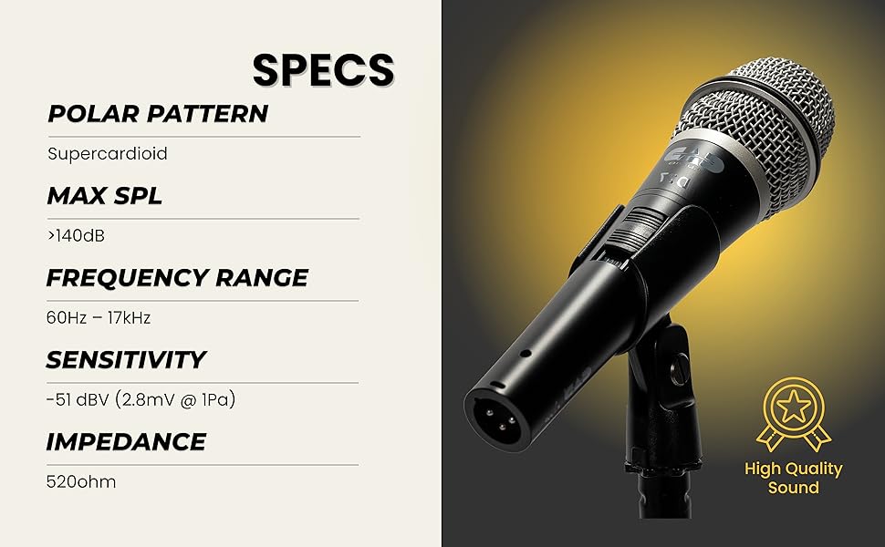 D27 Cad Audio Supercardioid Dynamic Handheld Microphone