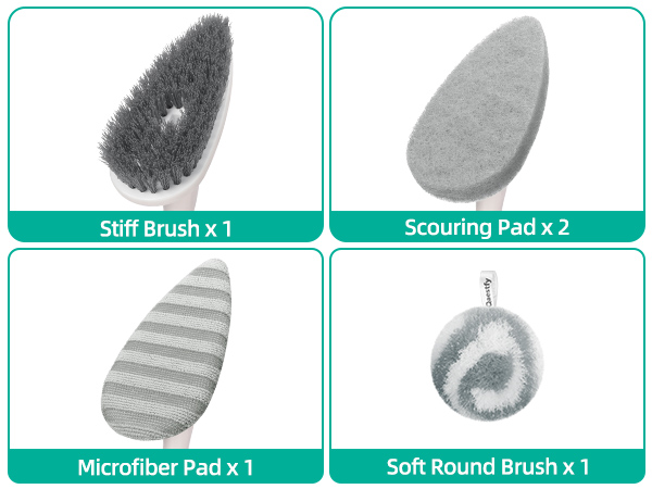QAE043 Banner 4-in-1 shower cleanig brush kit what is in the box