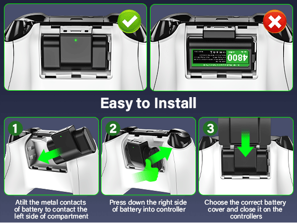 rechargeable batteries for xbox controller