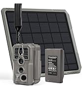 GardePro X66 Pro Cellular Trail Camera (Non-WiFi) with SP1000 10W Solar Panel, 7800mAh Battery, L...