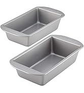 Farberware Bakeware Meatloaf/Nonstick Baking Loaf Pan Set, Two 9-Inch x 5-Inch, Gray