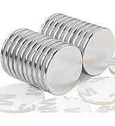 MAGXCENE Super Strong Neodymium Magnets Disc Heavy Duty with Double Sided Adhesive, Round Rare Ea...