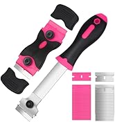 Ainiv Razor Blade Scraper, 2 PCS Razor Scraper Tool with 20PCS Metal Blades and 20PCS Plastic Bla...
