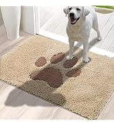 Oiilores Door Mat Indoor, Dog Mats for Muddy Paws Super Absorbent, Low-Profile Entryway Rug with ...