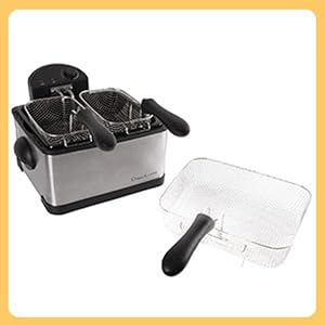 Image of fryers with baskets large and small.