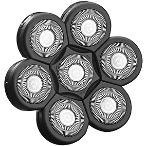 WAHFOX 7 Heads Head Shaver Replacement Head 7 Blades 7D Replacement Shaver Head Blade 