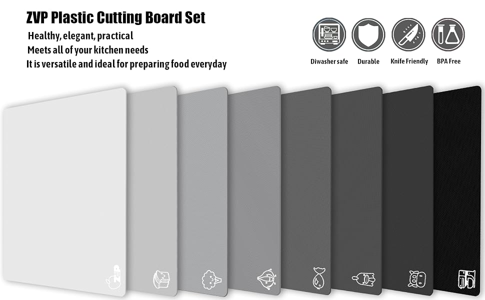 ZVP gradient pink Plastic cutting board set