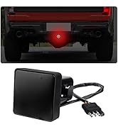 carleef 15 LED Trailer Hitch Brake Light,12V Red Lights Smoked Tail Lights Fits 2