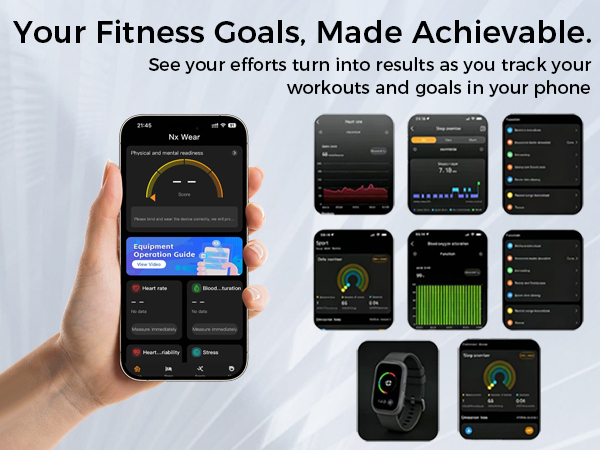You can view your sports data in real time on the mobile app, with everything clear at a glance.