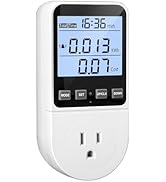 Upgraded Watt Meter, Watt Usage Meter Plug Home Energy Monitor Consumption, Electricity Usage Mon...