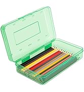 DANRONG Large Capacity Colored Pencil Case, Pencil Box, Plastic Pencil Boxes for Kids Adults Girl...