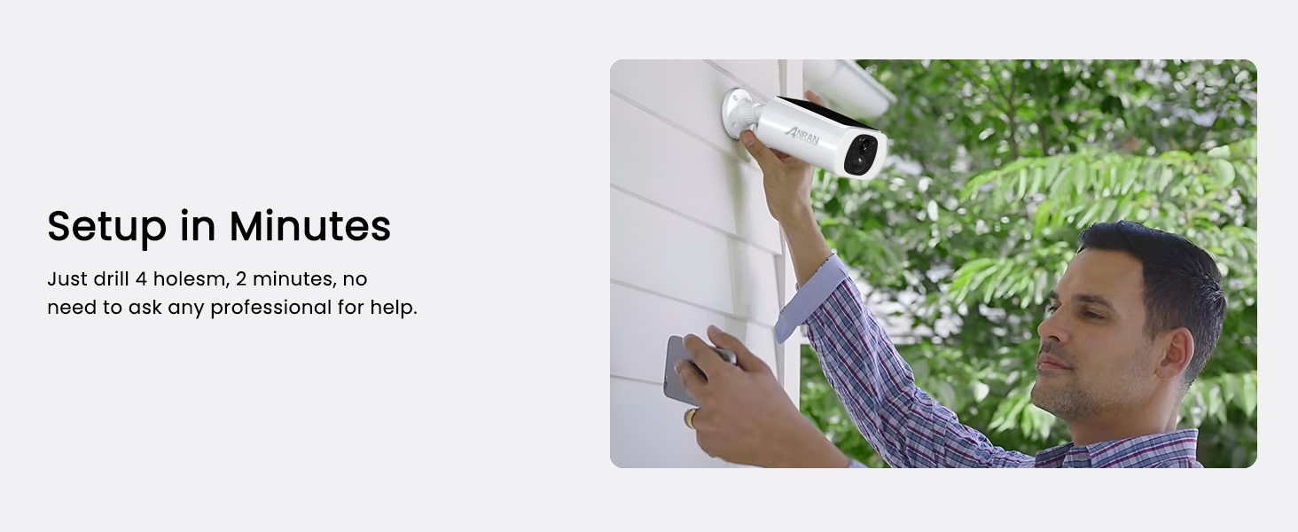 ANRAN 2K Cameras for Home Security Outside