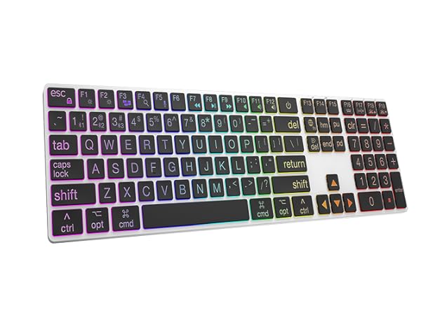 Bluetooth Slim Keyboard for Mac,Low-Profile Silent Flat Key Compatible with Apple iMac, MacBook