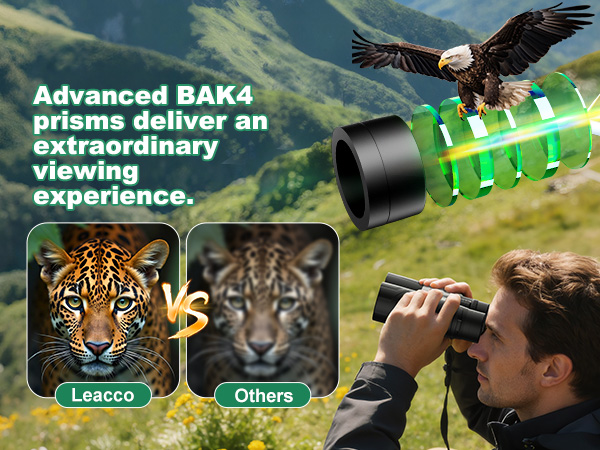 Advanced BAK4 prisms deliver an extraordinary viewing experience