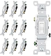 ThunderWay Toggle Light Switch, 3-Way or Single Pole, 15 Amp, 120 Volt, AC Quiet Switch, Electric...