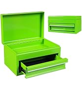 Torin APBT701GB 10" Mini Portable Steel Tool Box with drawer,Small Metal Tool Chest for Garage,Ho...