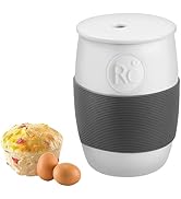 Professional Ceramic Egg Cooker for Microwave, Quick Scrambled Egg Maker Holds Up to 4 Eggs, Heal...