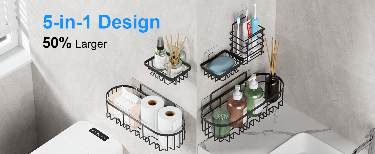 large shower caddy shelves