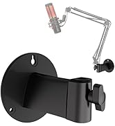 Wall Mount Boom Arm - Wall Mount Microphone Holder for Stand, Vertical Surface Mount and Freely S...