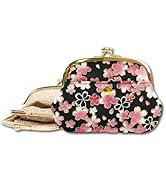 Cute Women's Wallets [ Made in Japan ] Double Structured Kiss Locks with Traditional Edo Komon De...
