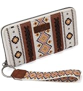 X Wrangler Wristlet Western Wallet Boho Aztec Credit Card Holder for Women