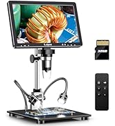 Leipan DM12 Digital Soldering Microscope 2000X, 10.1" Coin Microscope with 32GB TF Card, HDMI Con...