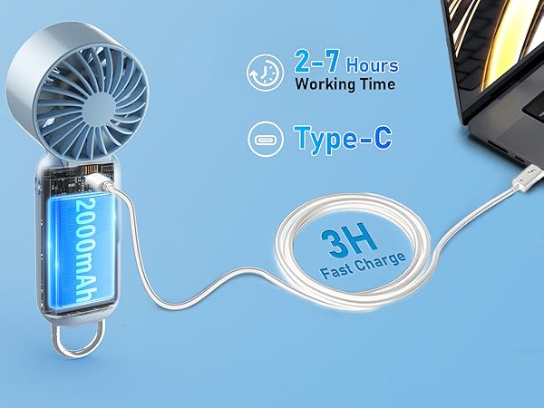 hand held fan rechargeable