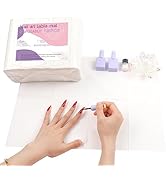 BOMOQING 125PCS Disposable Nail Art Table Mat, Waterproof Nail Tips Art Table Towels Mat, 3 Ply N...
