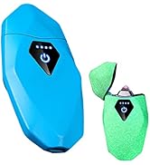 YOZWOO Electric Double Arc Lighter - USB Charging, Touch Ignition, Luminous Blue