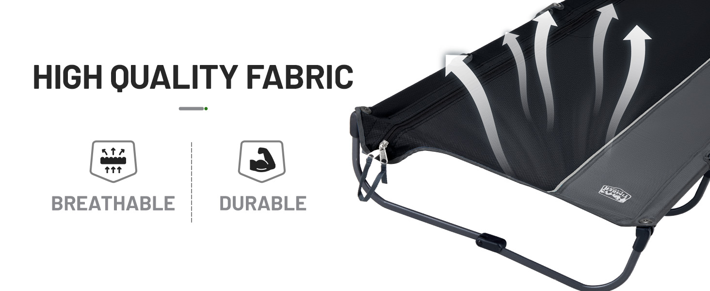 BREATHABLE AND DURABLE FOLDING COT