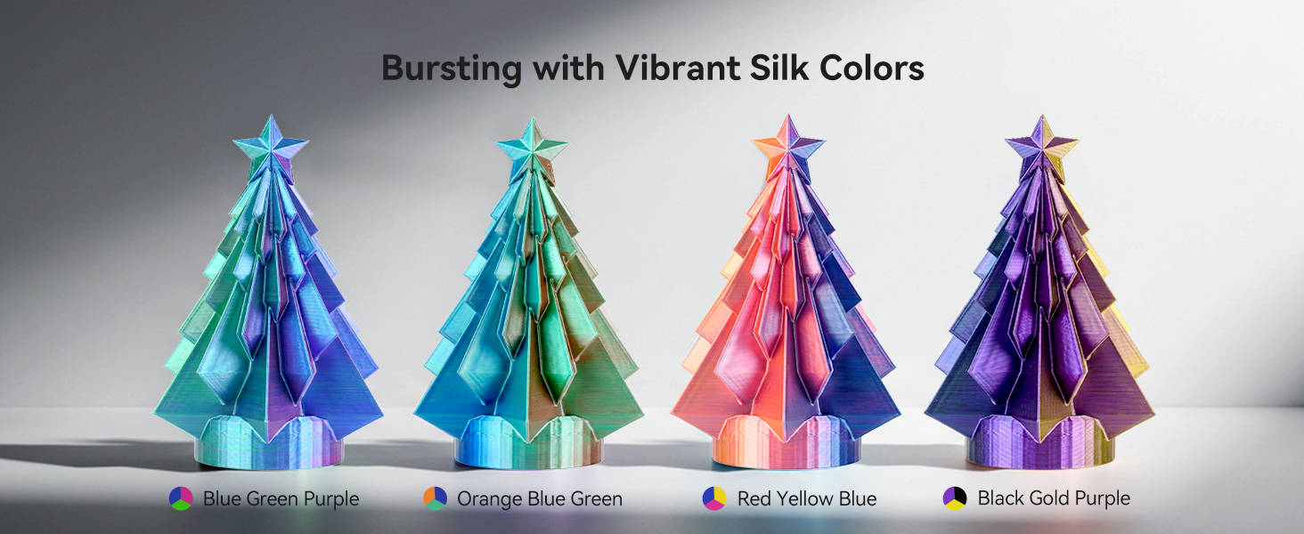 SUNLU Triple Color Silk PLA Filament Bundle 250g