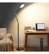 Eye-Care LED Floor Lamps, Remote, 69" Standing Reading Lamp, 30 Light Modes | Edge-Lit Tech, Remo...