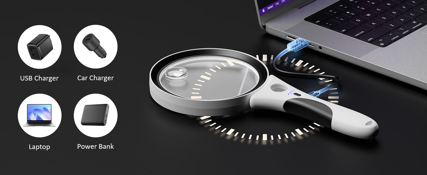 lighted magnifying glass