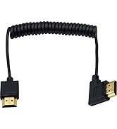 Duttek 4K HDMI Cable, HDMI to HDMI Cable, Extreme Thin Left Angled HDMI Male to Male Extender Coi...