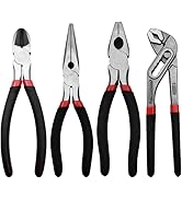MFBJXC 4 Pack 8 Inch Multi Tool Pliers, Cr-V Combination Pliers Set, Including Groove Joint Plier...