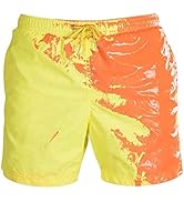Wsedper Color Changing Shorts, Men's Sports Quick Dry Temperature Sensitive Color Changing Swim T...