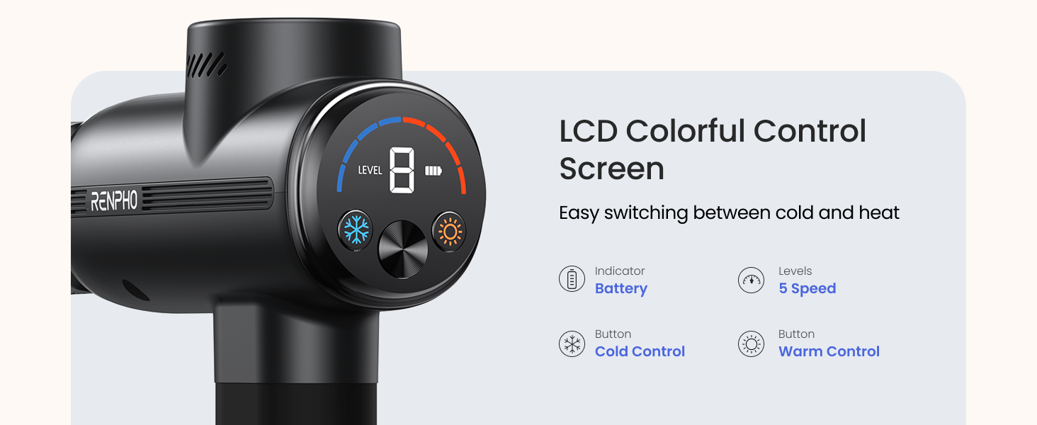 Massage Gun with Heat and Cold Therapy Professional Deep Tissue Handheld Massager