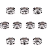 PH PandaHall Tibetan Antique Silver Spacer Beads Tibetan Alloy Metal Bead Spacers for Bracelet Ne...