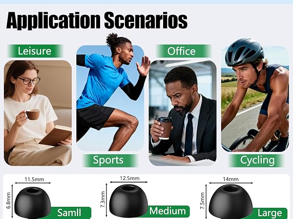 Sports replacement ear tips for running workout and gym with Beats earbuds