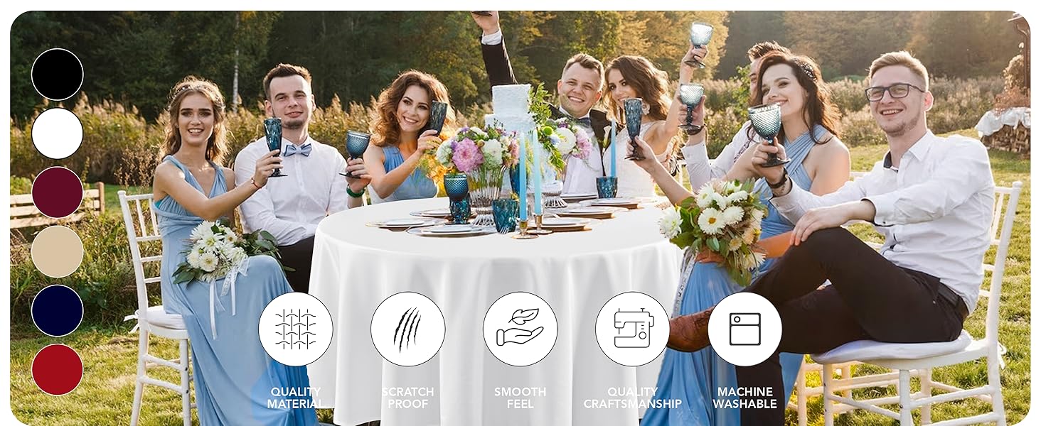 white table cloth